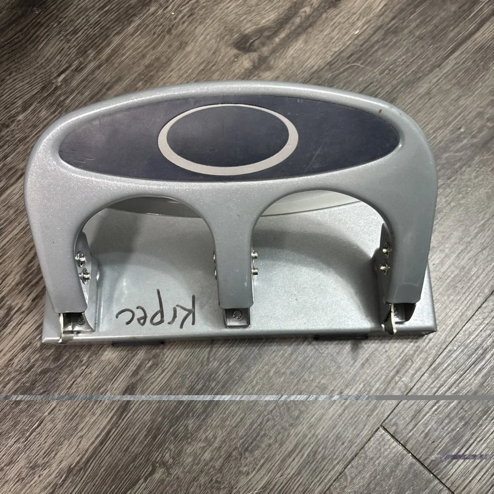 Heavy Duty Metal 3-Hole Paper Punch with Tray Office School Home Unbranded GUC